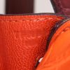 Bolso de mano Hermes Kelly 32 cm en aligátor naranja y color burdeos - Detail D5 thumbnail