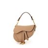 Dior Saddle small model handbag in nude grained leather - 00pp thumbnail