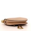 Dior Saddle small model handbag in nude grained leather - Detail D4 thumbnail