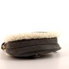 Dior Bobby shoulder bag in grey suede and beige skin-out fur - Detail D4 thumbnail