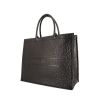 Dior Book Tote shopping bag in black ostrich leather - 00pp thumbnail