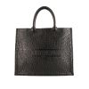 Dior Book Tote shopping bag in black ostrich leather - 360 thumbnail