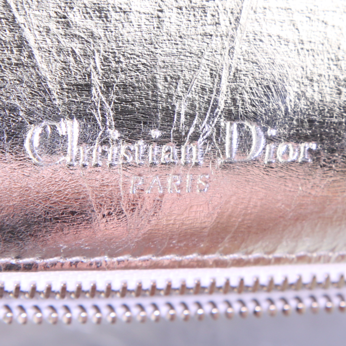 Dior Diorama shoulder bag in silver leather - Detail D4