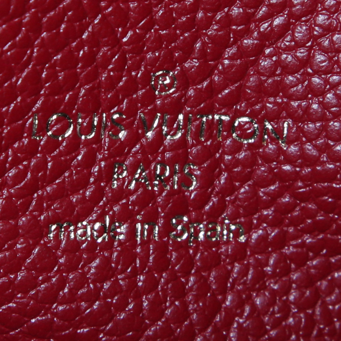 Louis Vuitton Double Zip shoulder bag in burgundy empreinte monogram leather - Detail D3