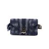Burberry TB clutch-belt in blue denim and black leather - 360 thumbnail