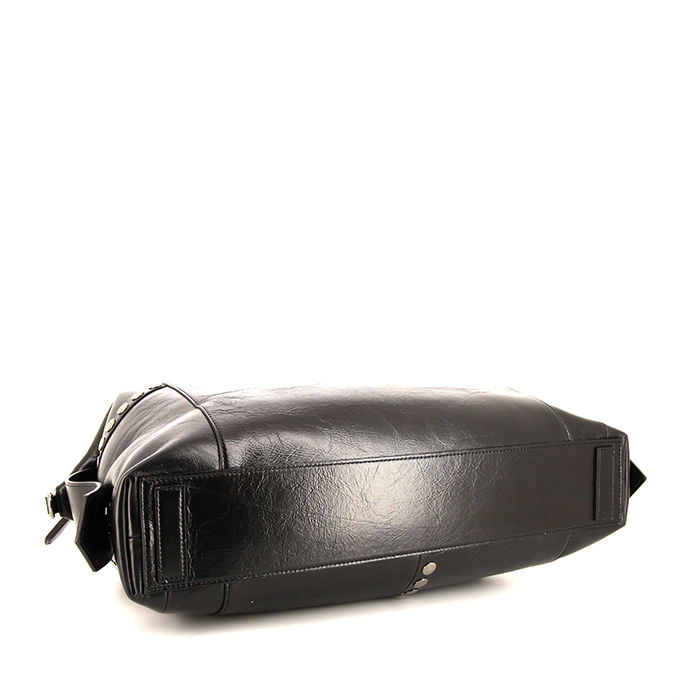 Bolso 24 horas Givenchy  Antigona modelo grande  en cuero negro - Detail D5