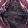 Prada Jacquard handbag in brown logo canvas and brown leather - Detail D2 thumbnail