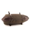 Prada Jacquard handbag in brown logo canvas and brown leather - Detail D4 thumbnail