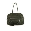 Prada Nylon handbag in green canvas and green leather - 360 thumbnail