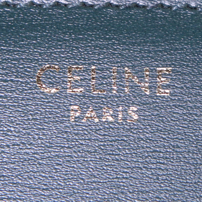 Borsa a tracolla Céline Classic Box in pelle box verde - Detail D3