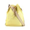 Bolsa de viaje Louis Vuitton America's Cup en lona a cuadros amarilla y cuero natural - 360 thumbnail