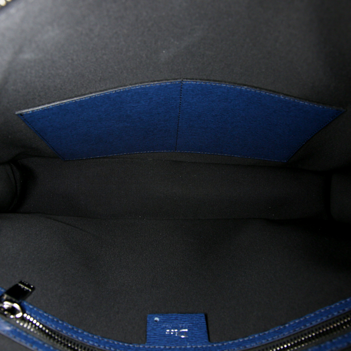 Porta-documentos Dior Abeille en cuero azul - Detail D3