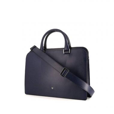 Borsa portadocumenti Dior Abeille in pelle blu