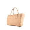 Chanel Shopping large model shopping bag in beige quilted leather - 00pp thumbnail