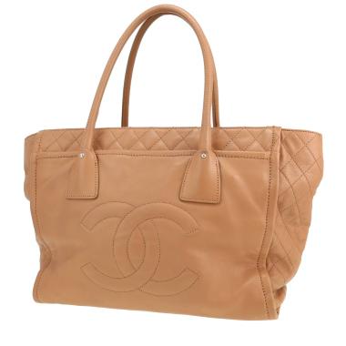 Shopping bag Chanel  Grand Shopping modello grande  in pelle trapuntata beige