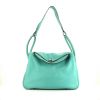 Hermes Lindy handbag in blue turquoise Swift leather - 360 thumbnail