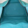 Hermes Lindy handbag in blue turquoise Swift leather - Detail D2 thumbnail