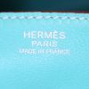 Borsa Hermes Lindy in pelle Swift blu turquoise - Detail D3 thumbnail