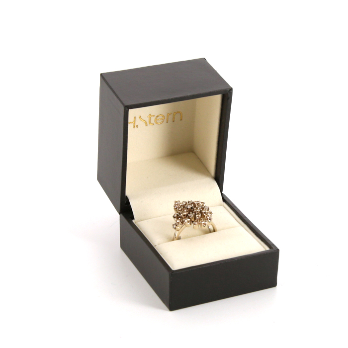 Anello H. Stern Snow Flakes in oro bianco e diamanti brown - Detail D2