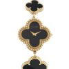 Van Cleef & Arpels Alhambra watch in yellow gold and onyx - 00pp thumbnail