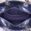 Borsa Dior Lady Dior modello grande in pelle verniciata blu cannage - Detail D3 thumbnail