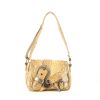 Dior Gaucho bag worn on the shoulder or carried in the hand in beige python - 360 thumbnail