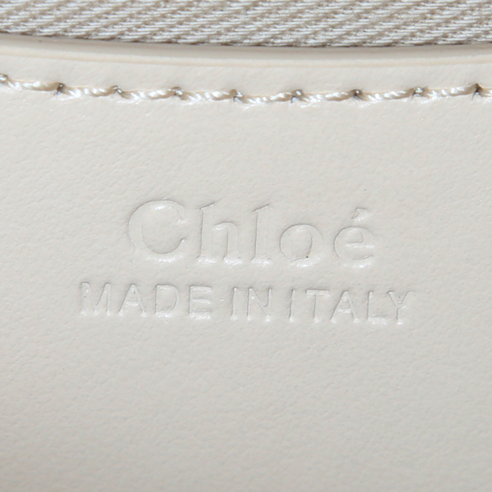 Chloé Tess shoulder bag in beige leather - Detail D4
