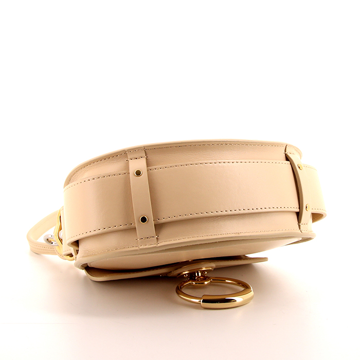 Chloé Tess shoulder bag in beige leather - Detail D5