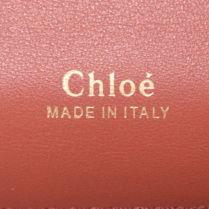 Borsa Chloé Aby mini in pelle marrone simil coccodrillo - Detail D4