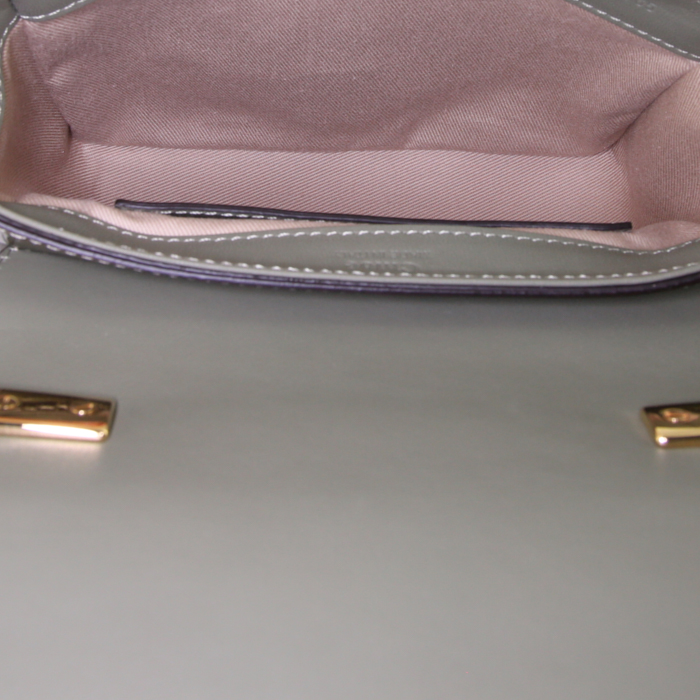 Chloé C shoulder bag in khaki leather and khaki leather - Detail D3