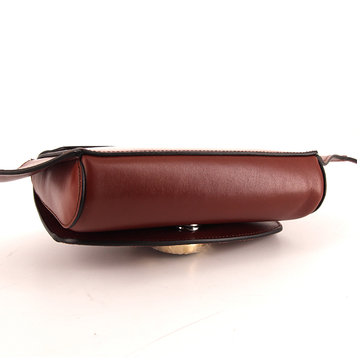 Chloé C clutch-belt in brown leather and brown suede - Detail D5