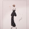 Studio de Erté (Romain de Tirtoff named), a set of three original drawings of “ladies” in gala dresses, mixed technic on paper, signed and framed, from the 1940/50's - Detail D2 thumbnail