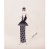 Studio de Erté (Romain de Tirtoff named), a set of three original drawings of “ladies” in gala dresses, mixed technic on paper, signed and framed, from the 1940/50's - Detail D3 thumbnail