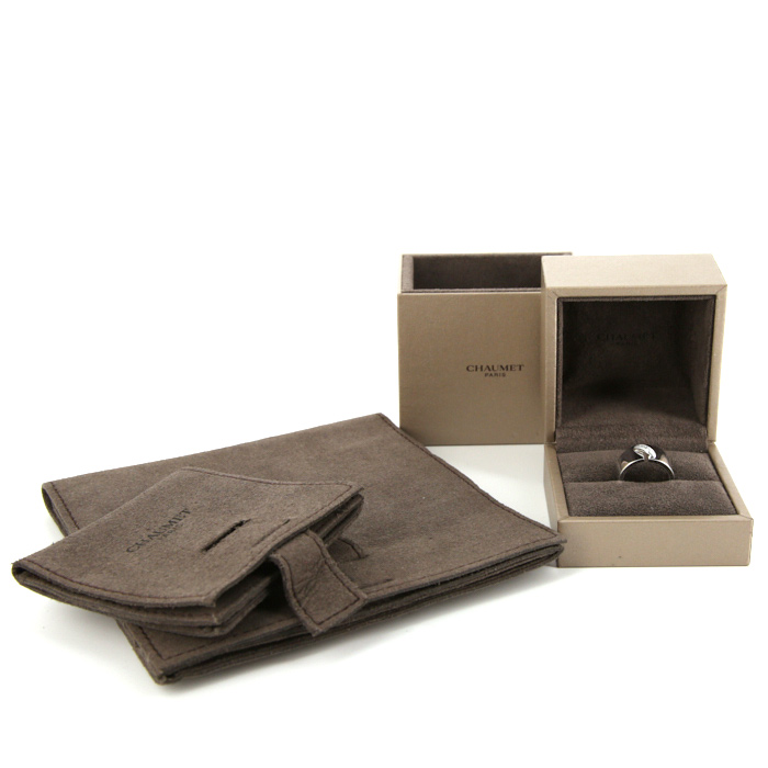 Chaumet Lien large model ring in white gold and diamonds - Detail D2