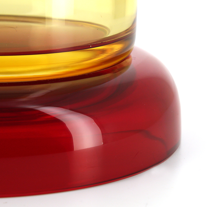 Ettore Sottsass, "Veniera" vase or lid pot, in polychrome glass, edited by Vistosi, signed and numbered, 1974/76 - Detail D3