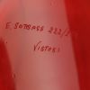 Ettore Sottsass, Vase ou pot couvert "Veniera", en verre polychrome, édition Vistosi, signé et numéroté, 1974/76 - Detail D4 thumbnail