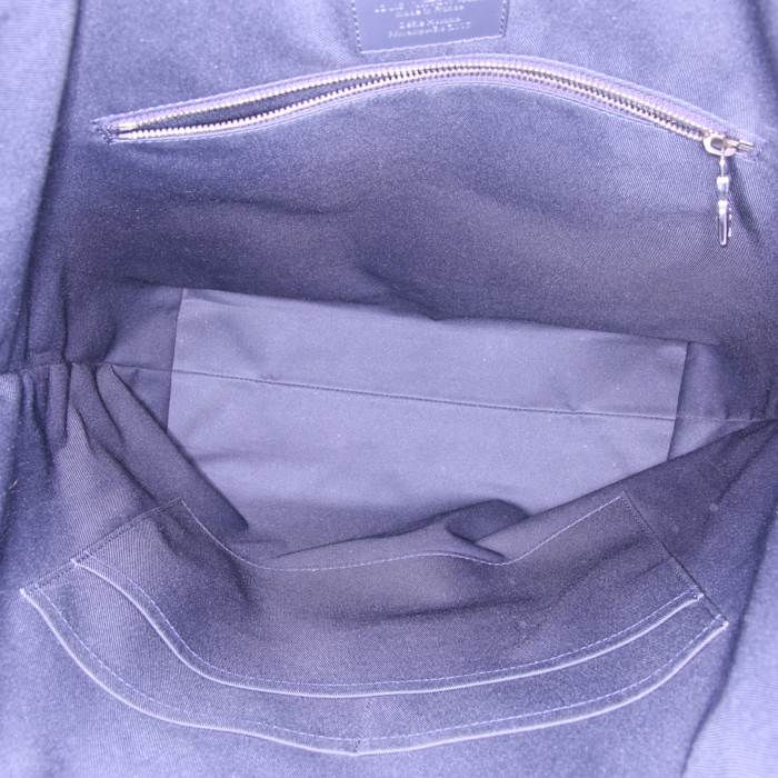 Bolso Cabás Louis Vuitton Edition Limitée Chapman Brothers en lona Monogram azul oscuro y gris - Detail D3