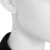 Hermès Ex Libris earrings in silver and pink gold - Detail D1 thumbnail