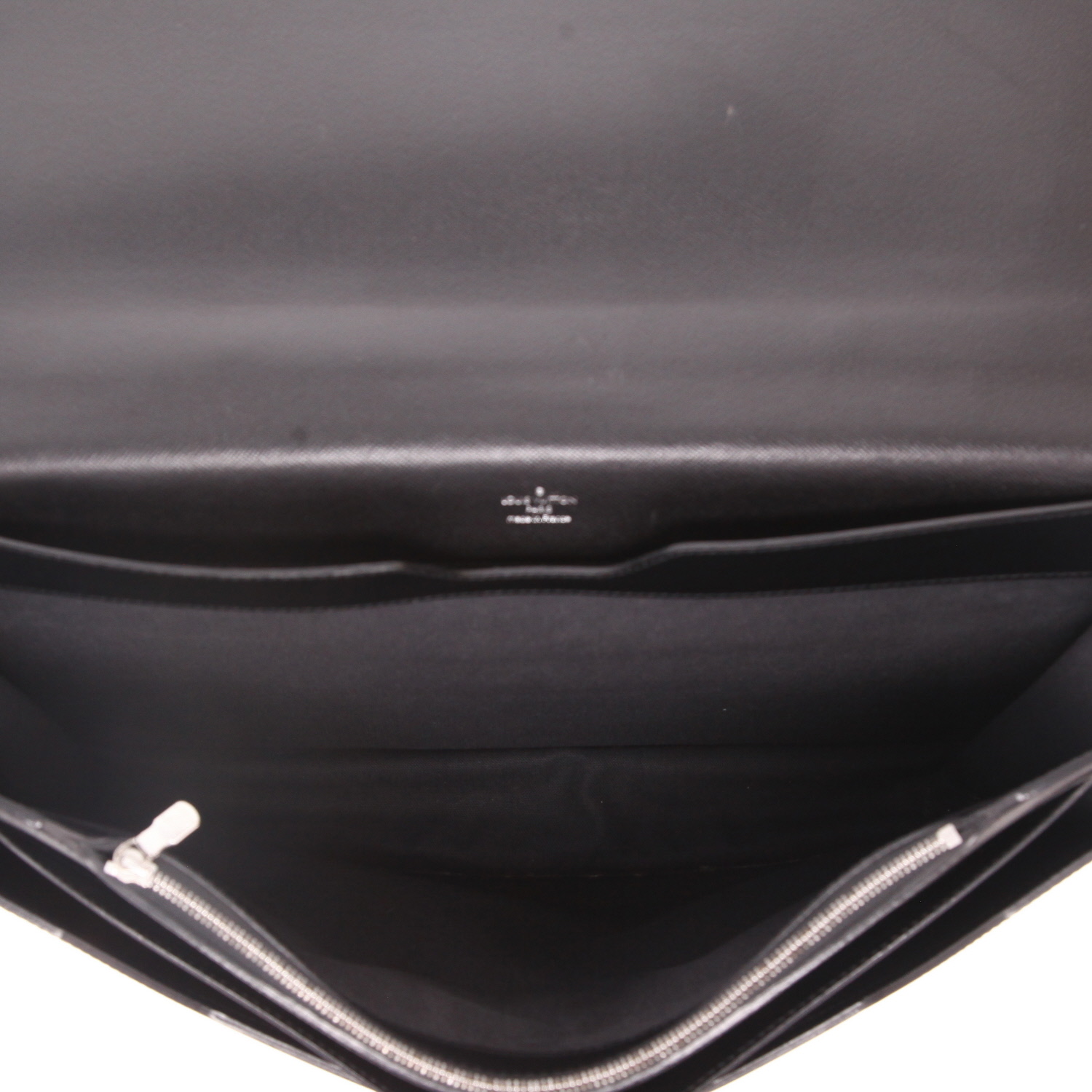 Porte-documents Louis Vuitton Robusto en cuir taiga gris Ardoise - Detail D3