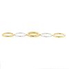 Articulated Pomellato Tubolare ring in yellow gold and white gold - Detail D1 thumbnail