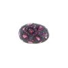 Pomellato Tabou large model ring in pink gold,  silver and garnets - 00pp thumbnail