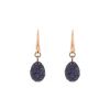 Pomellato Tabou earrings in pink gold,  silver and amethysts - 00pp thumbnail