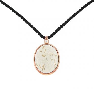 Ciondolo Pomellato Victoria in oro rosa,  agata e diamante