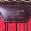 Louis Vuitton Neverfull medium model shopping bag in ebene damier canvas and brown leather - Detail D3 thumbnail