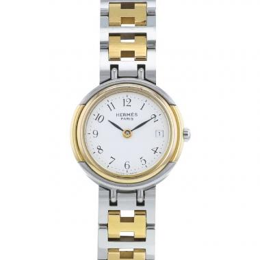 Orologio Hermès Windsor in acciaio e oro placcato Circa  1990