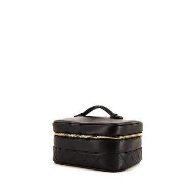 Vanity Chanel Vanity en cuero negro