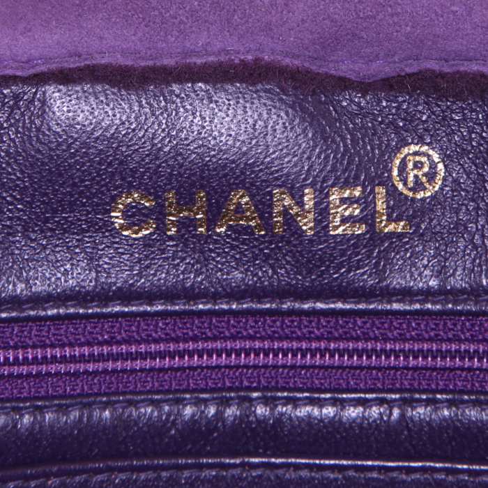Bolso Cabás Chanel en ante violeta y piel violeta - Detail D3