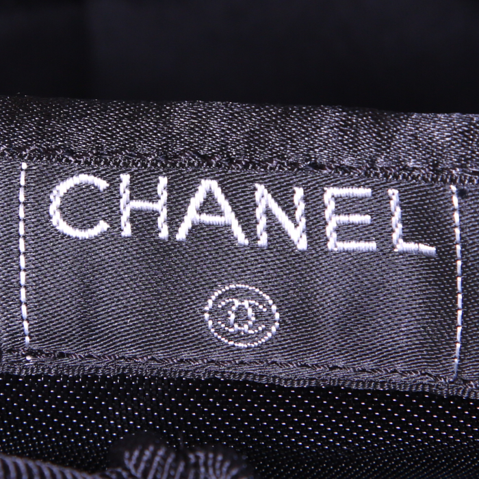 Borsa Chanel Editions Limitées in jersey nero - Detail D4