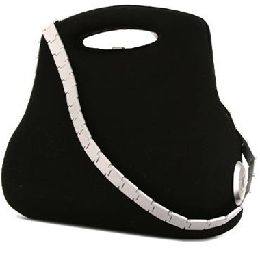 Bolso de mano Chanel Editions Limitées en jersey negro