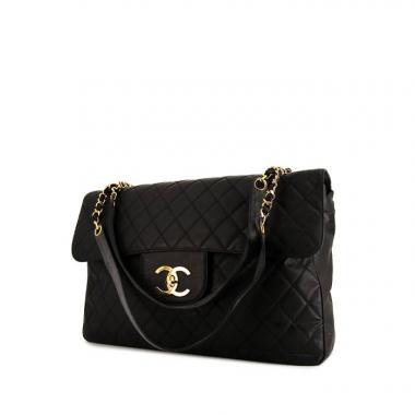 Chanel Timeless Maxi Jumbo 24 hours bag in black quilted canvas